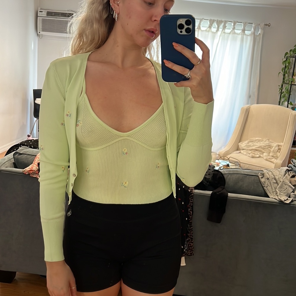 ZARA TANK & CARDIGAN SET